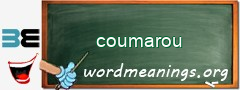 WordMeaning blackboard for coumarou